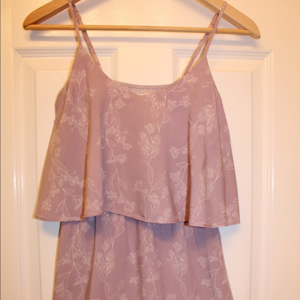 Lavender Purple Spaghetti Strap Mini Dress